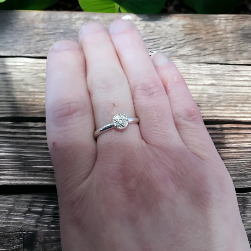 Pentacle Sterling Silver Ring